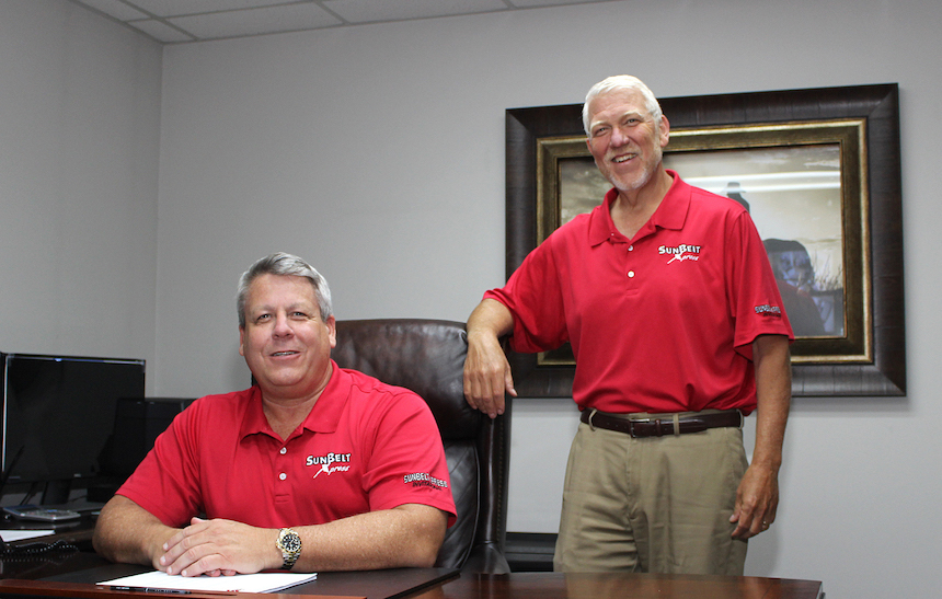 Part of the SunBelt leadership team having a meeting